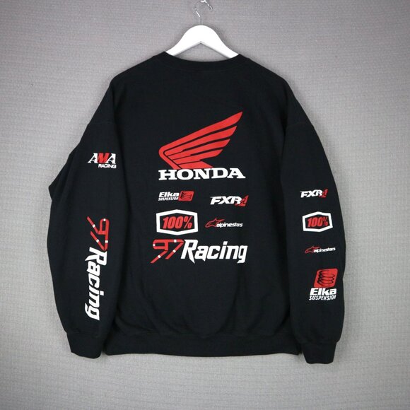 Honda Racing Sponsored Crewneck Cotton Top Mens 97 Racing - Picture 2 of 5